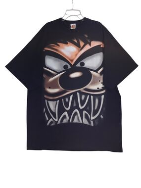 Warner Bros. Vintage 1997 Mr Freeze Big Face Taz Airbrushed Tee Mens 2XL